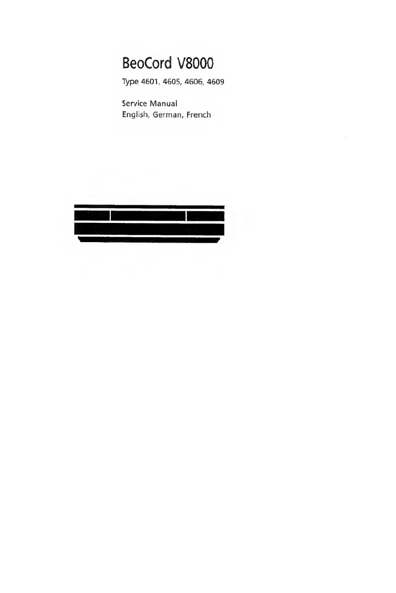 Bang-Olufsen BeoCord V8000 Service manual