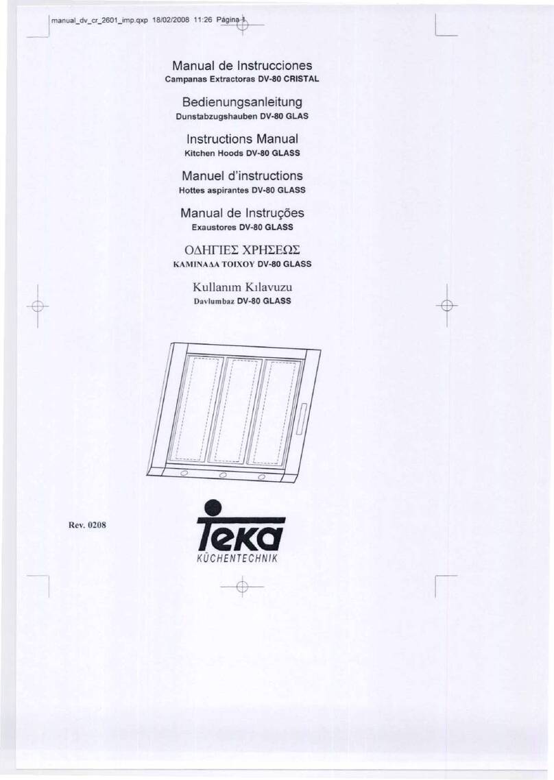 Teka DV-80 GLASS instruction manual