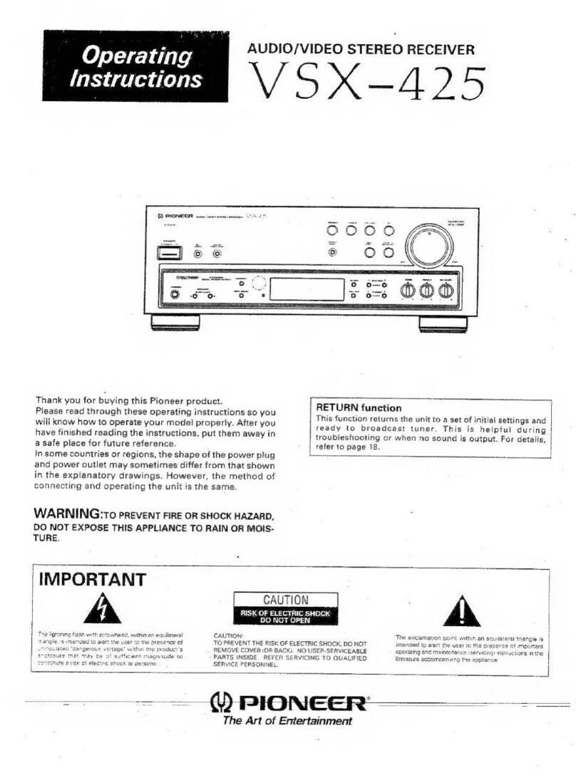 Pioneer VSX-425 User manual
