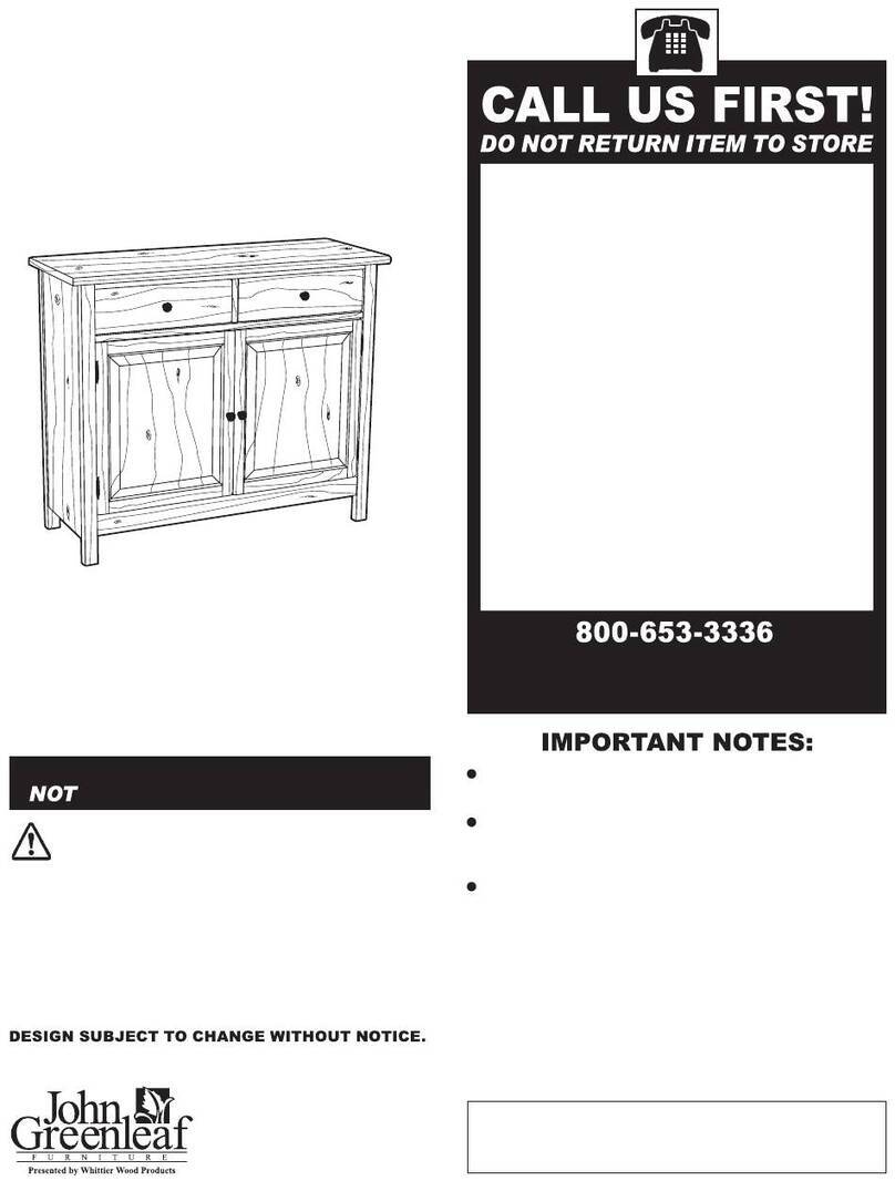 Whittier Wood Products John Greenleaf 384KFDC Assembly instructions Whittier Wood Products John Greenleaf 384KFDC Assembly instructions