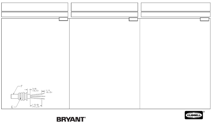 Hubbell BRYANT PD3068 Installation, Testing and Operating Instructions