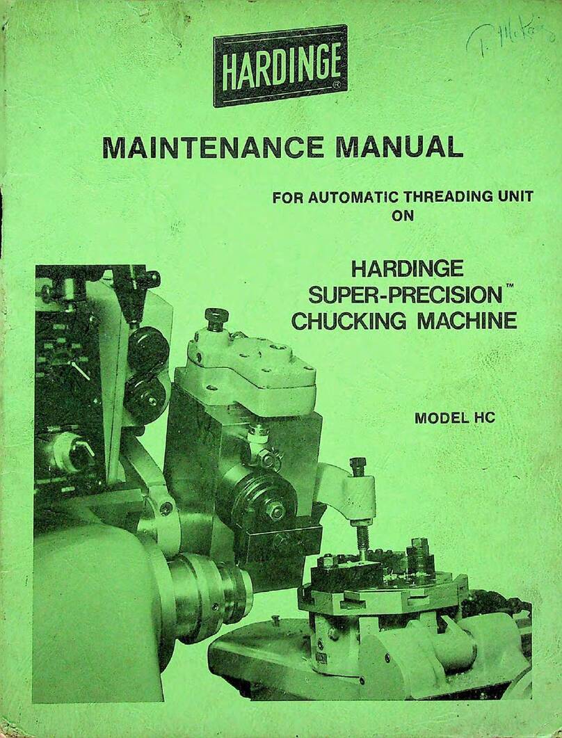 Hardinge SUPER-PRECISION HC Maintenance manual