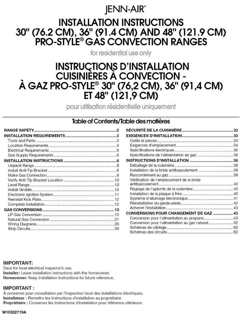 Jenn-Air JGRP536WP00 User manual