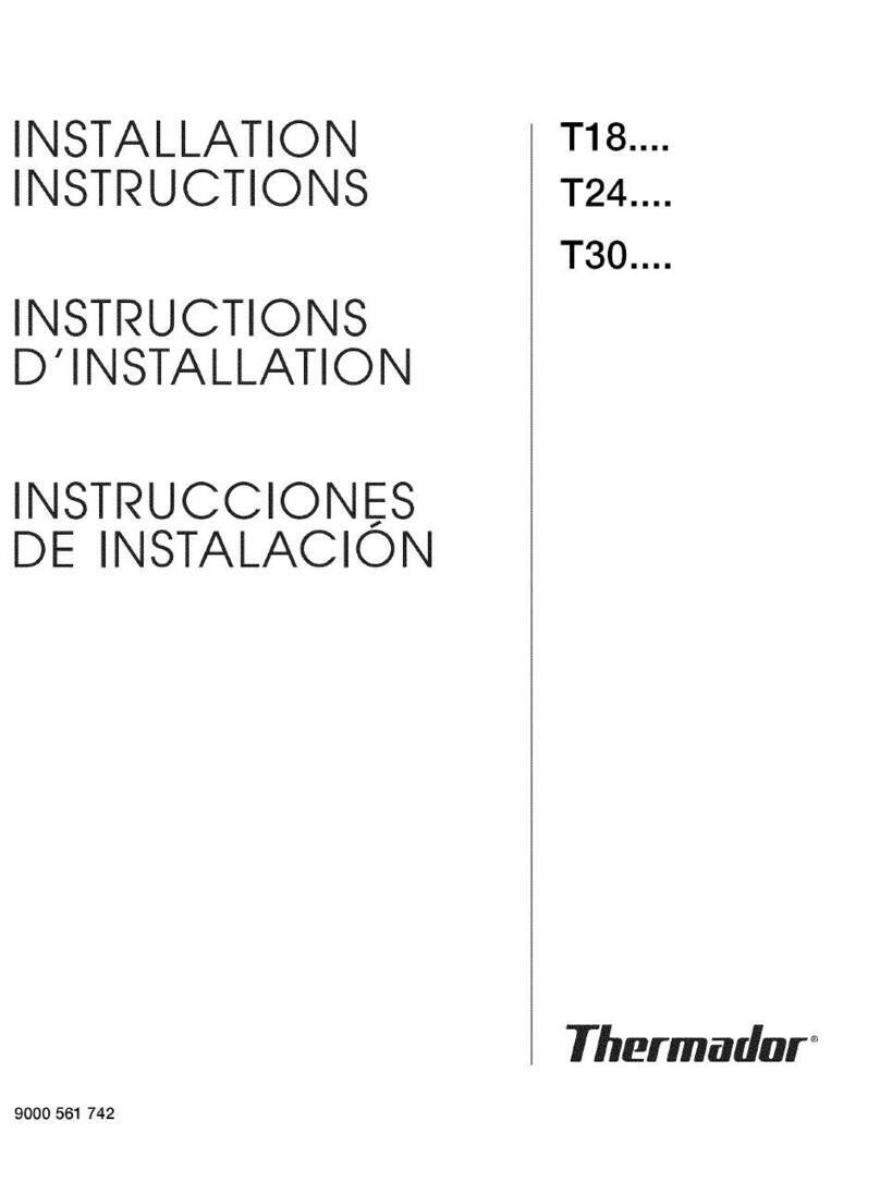 Thermador T18 Series installation instructions