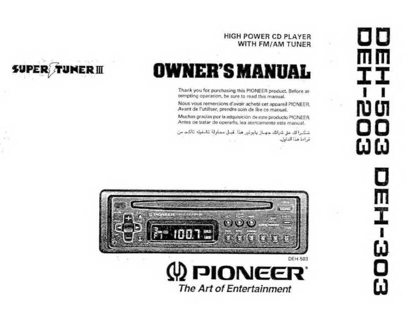 Pioneer SUPER TUNER III DEH-503 User manual