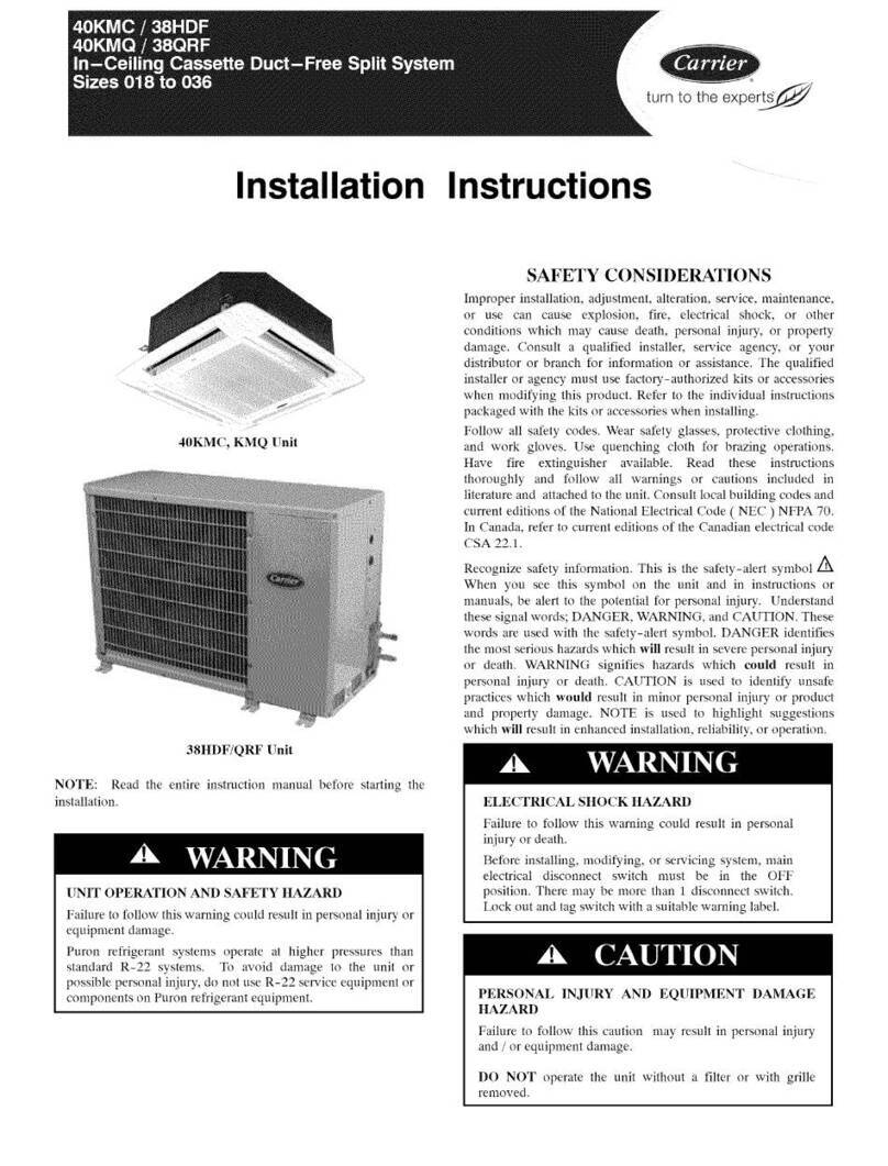 Carrier 40KMC User manual