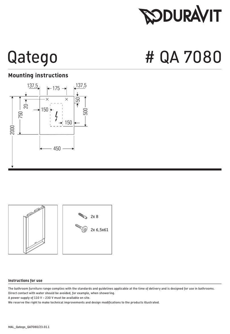 DURAVIT Qatego QA 7080 User manual