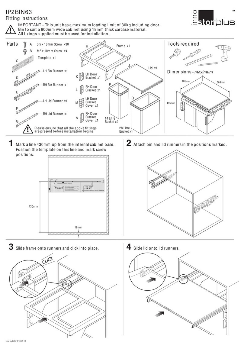 Innostor plus IP2BIN63 Fitting instructions Innostor plus IP2BIN63 Fitting instructions