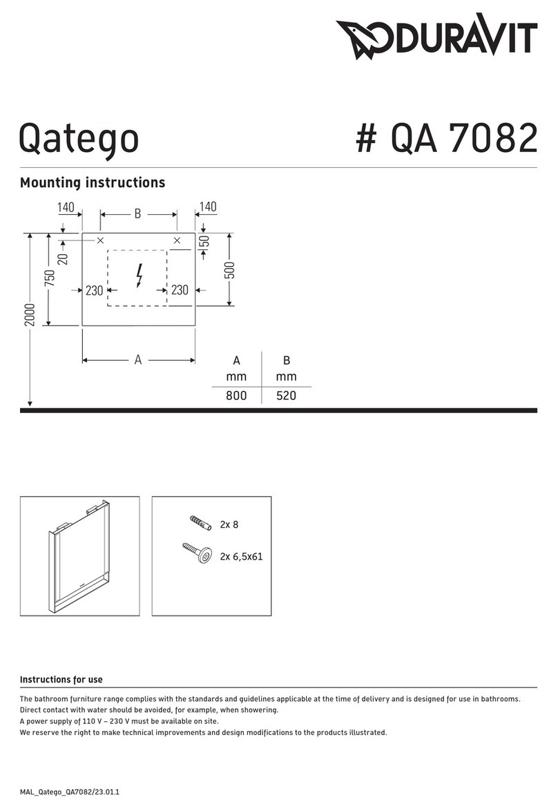 DURAVIT Qatego QA 7082 Mounting instructions