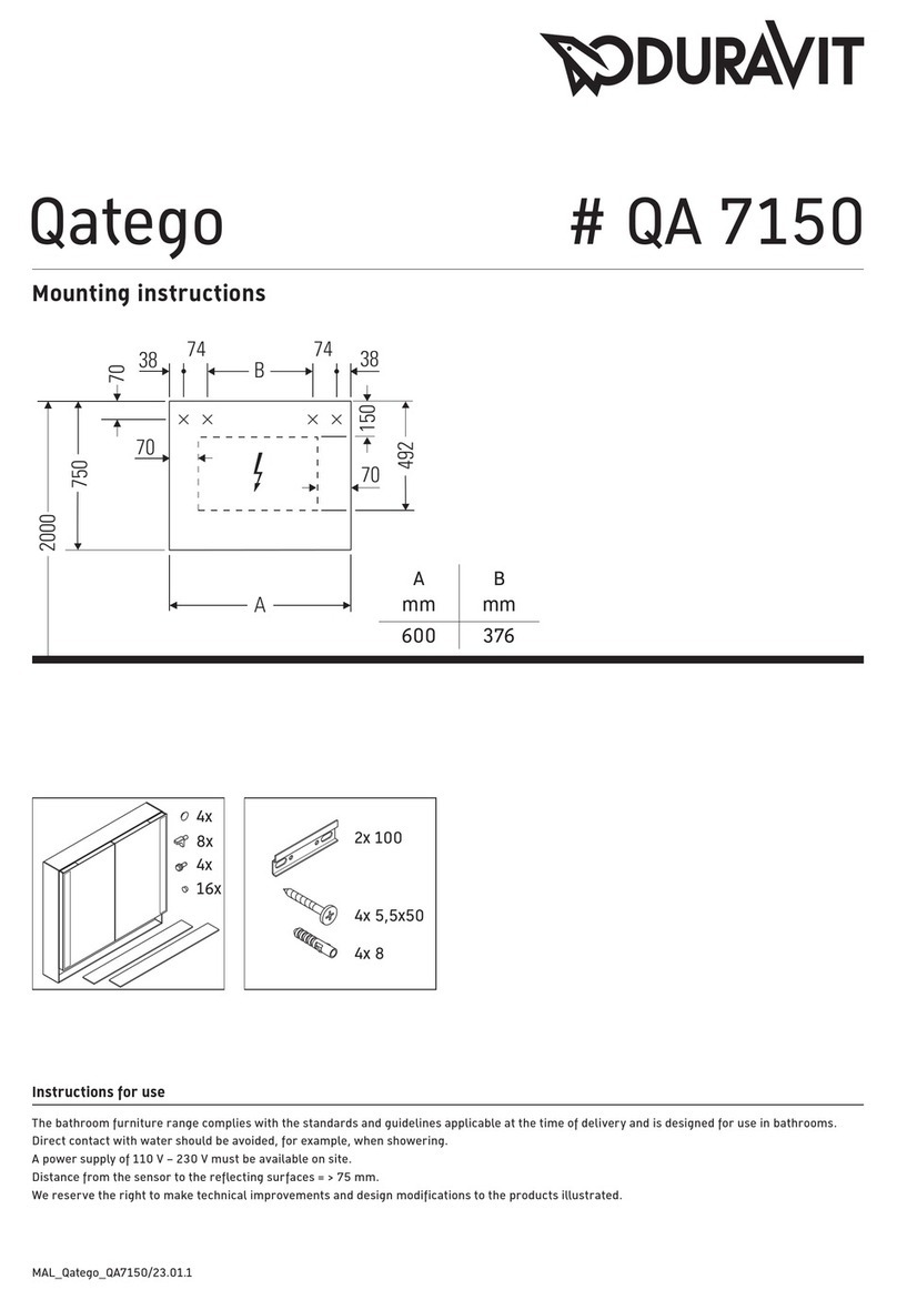 DURAVIT Qatego QA 7150 Mounting instructions