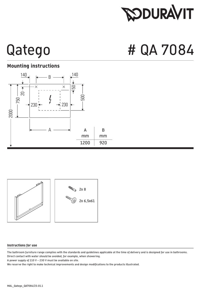 DURAVIT Qatego QA 7084 Mounting instructions DURAVIT Qatego QA 7084 Mounting instructions