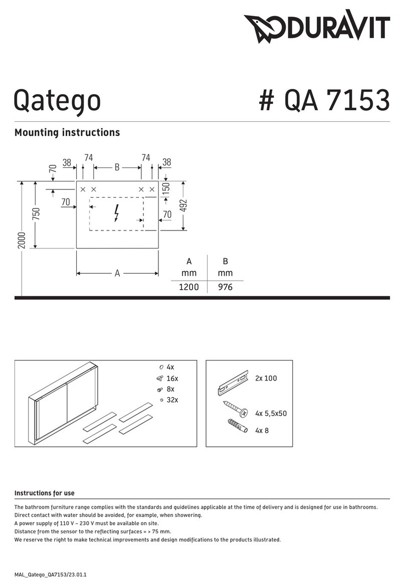 DURAVIT Qatego QA 7153 User manual