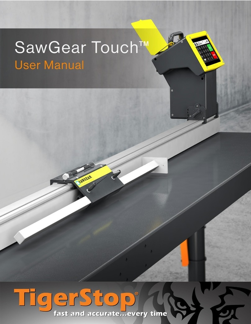 TigerStop SawGear Touch User manual