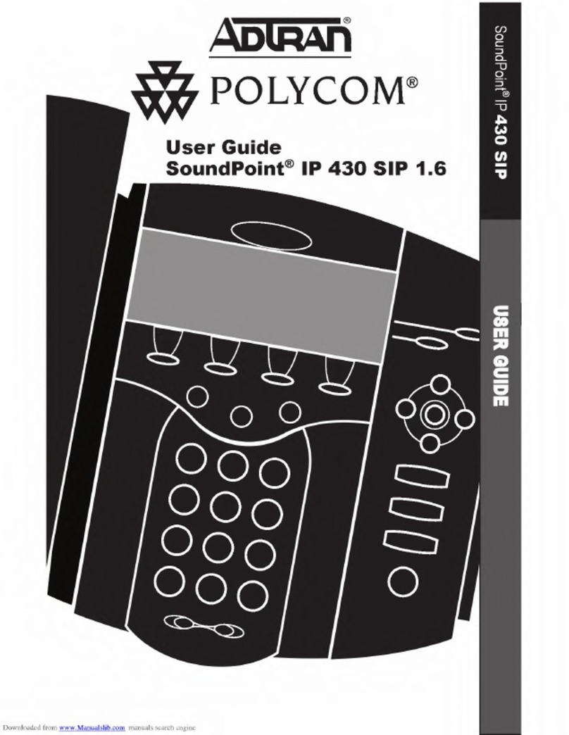 ADTRAN SoundPoint IP 430 SIP User manual