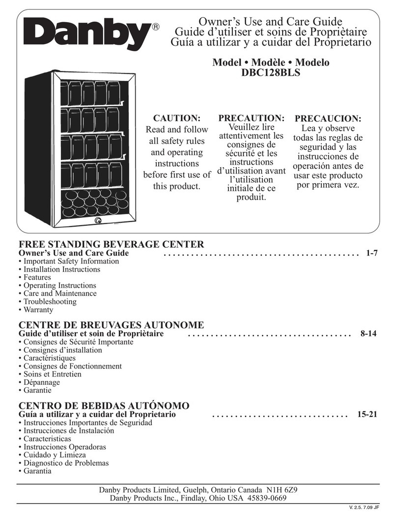 Danby DBC128BLS Assembly instructions