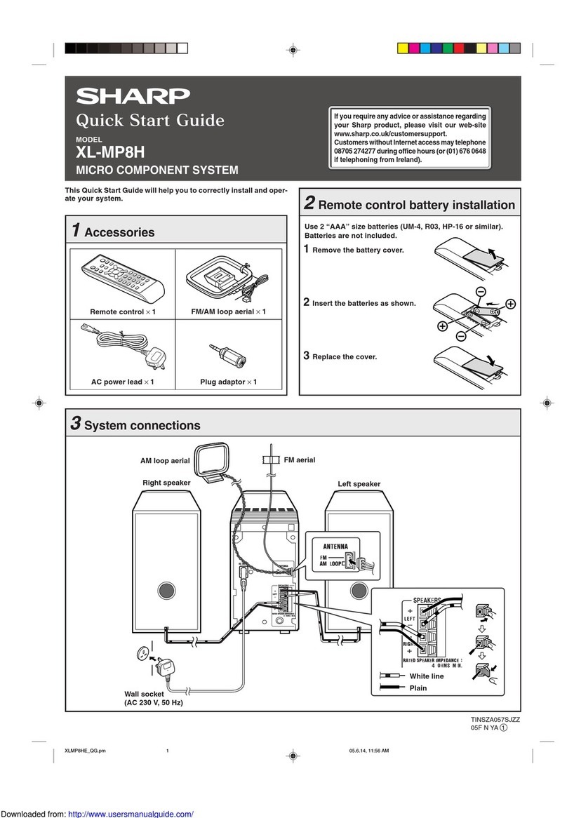 Sharp XL-MP8H User manual Sharp XL-MP8H User manual
