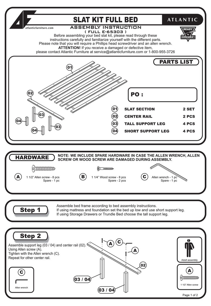 READY To ASSEMBLE ATLANTIC E-65303 User manual READY To ASSEMBLE ATLANTIC E-65303 User manual