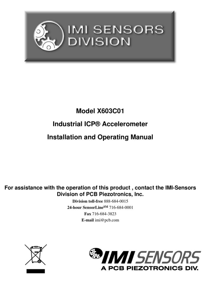 PCB Piezotronics IMI SENSORS ICP X603C01 User manual