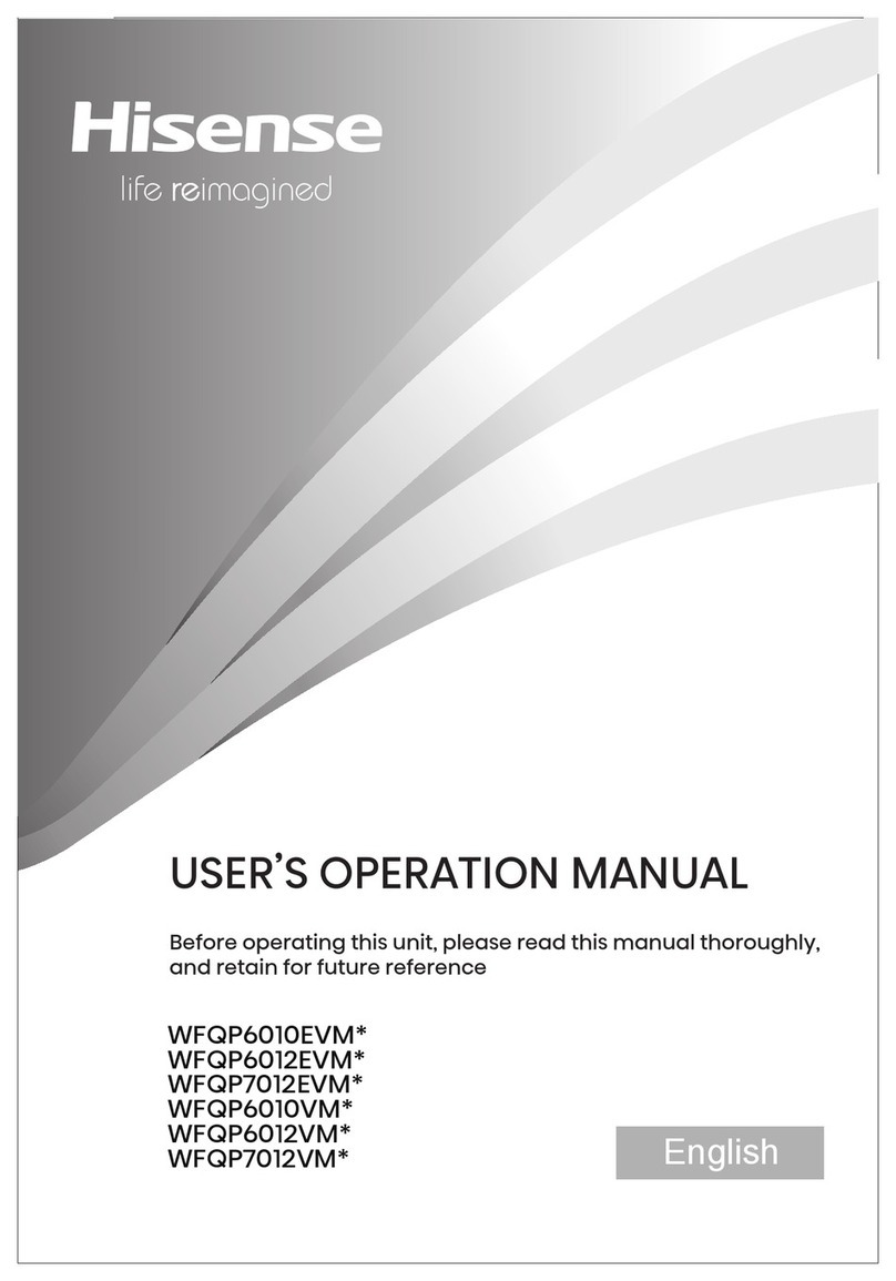 Hisense WFQP6010EVM Series Mounting instructions Hisense WFQP6010EVM Series Mounting instructions