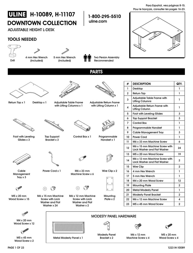 U-Line DOWNTOWN H-11107 User manual U-Line DOWNTOWN H-11107 User manual