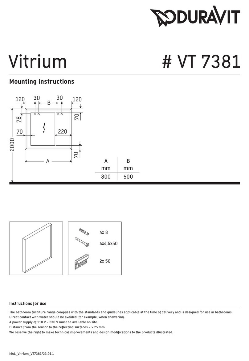 DURAVIT Vitrium VT 7381 Mounting instructions