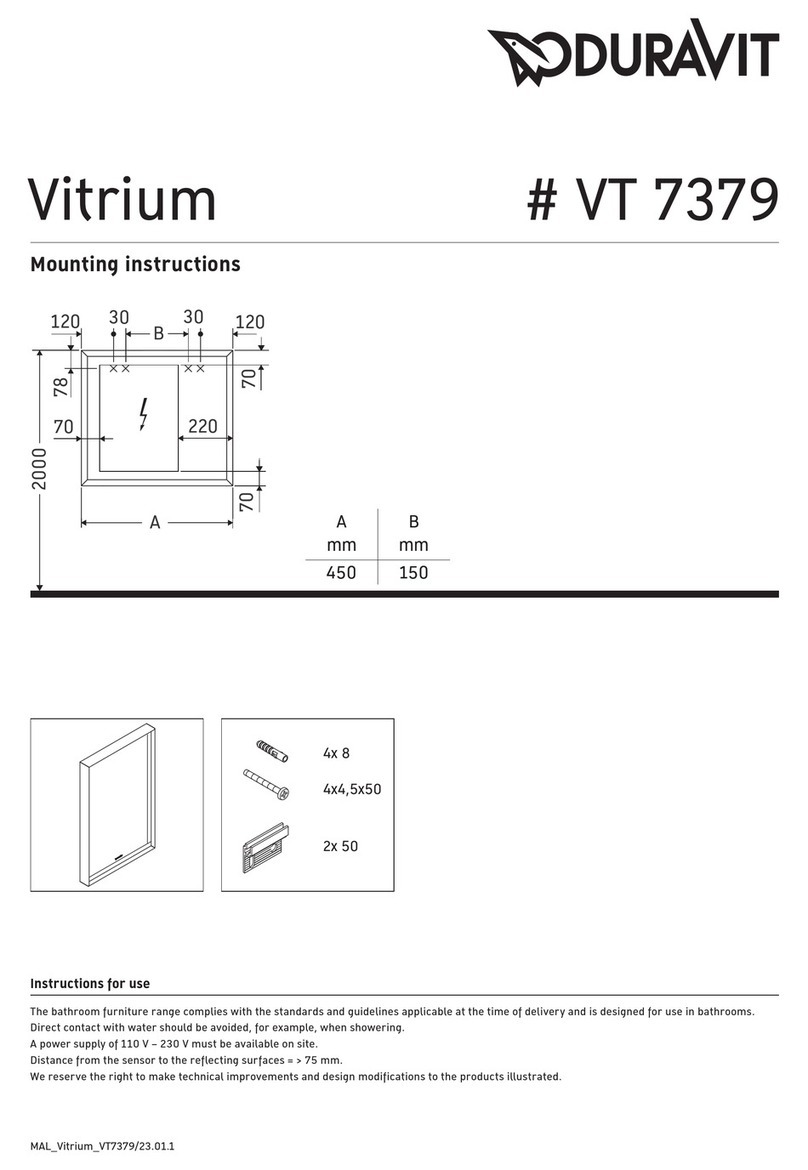 DURAVIT Vitrium VT 7379 Mounting instructions DURAVIT Vitrium VT 7379 Mounting instructions