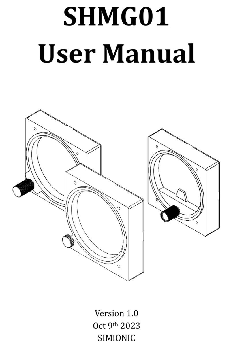 SIMiONIC SHMG01 User manual