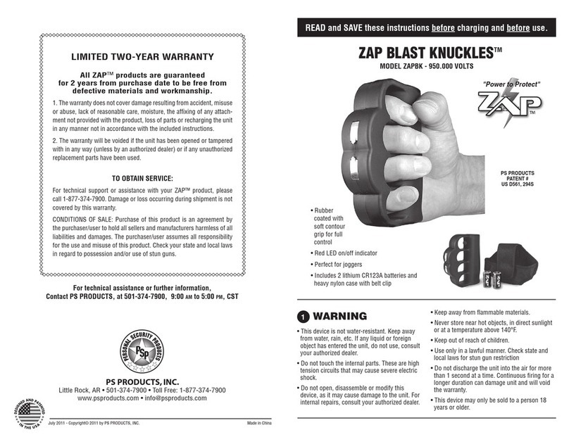 PSP ZAP BLAST KNUCKLES User manual