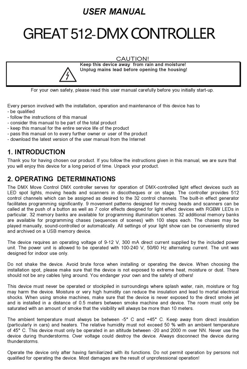 EMS GREAT 512-DMX CONTROLLER user manual