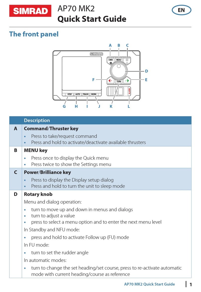 Simrad AP70 MK2 User manual Simrad AP70 MK2 User manual