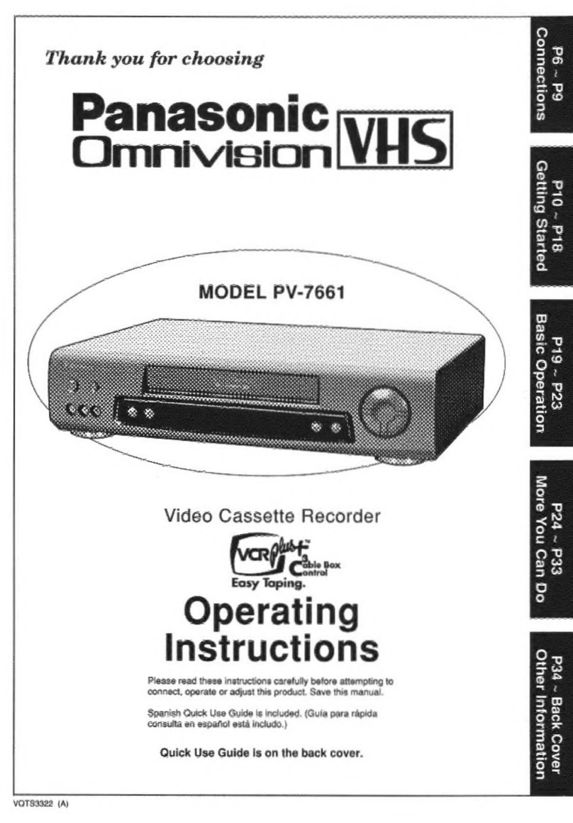Panasonic Omnivision PV-7661 User manual Panasonic Omnivision PV-7661 User manual
