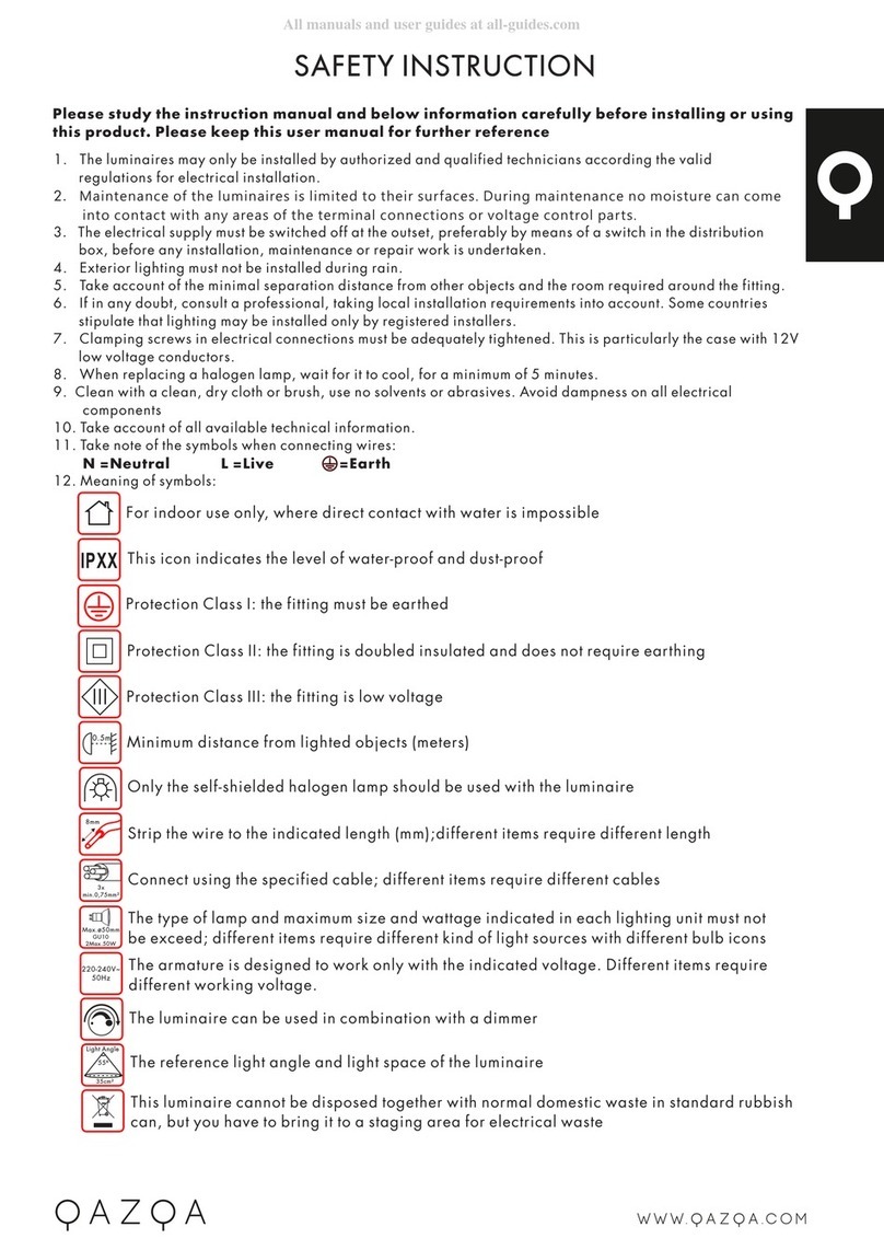 Qazqa Vidro FL3 Black User manual