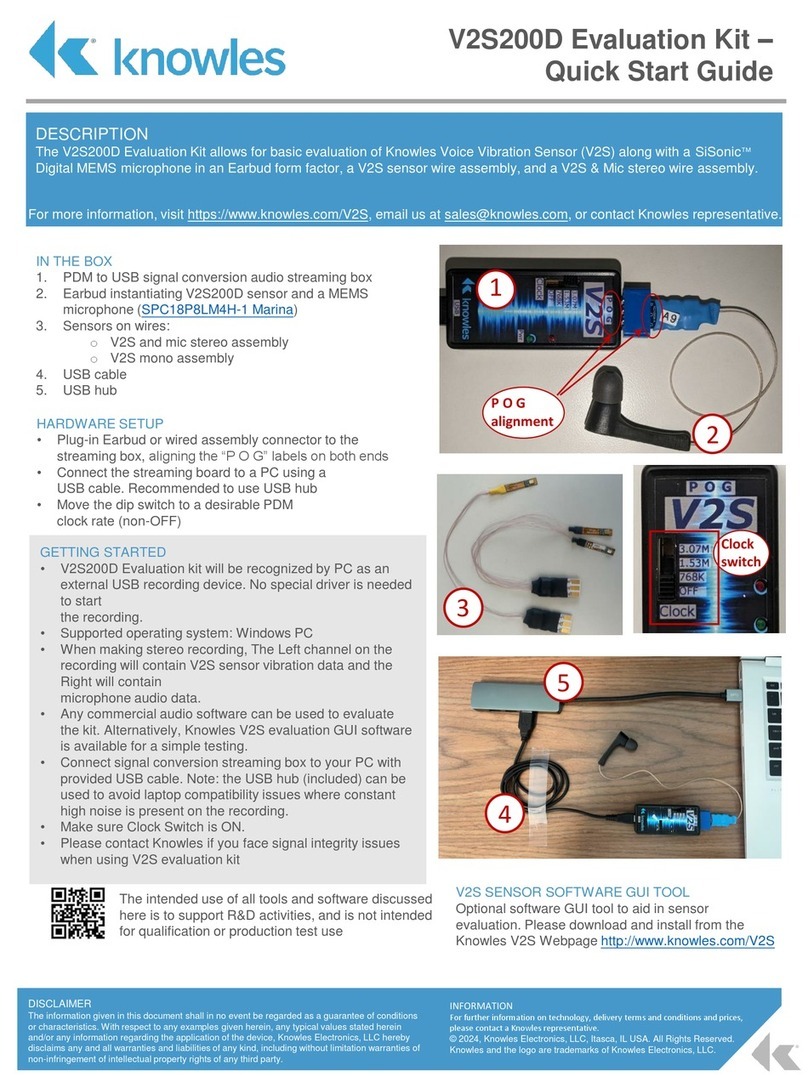 Knowles V2S200D quick start guide