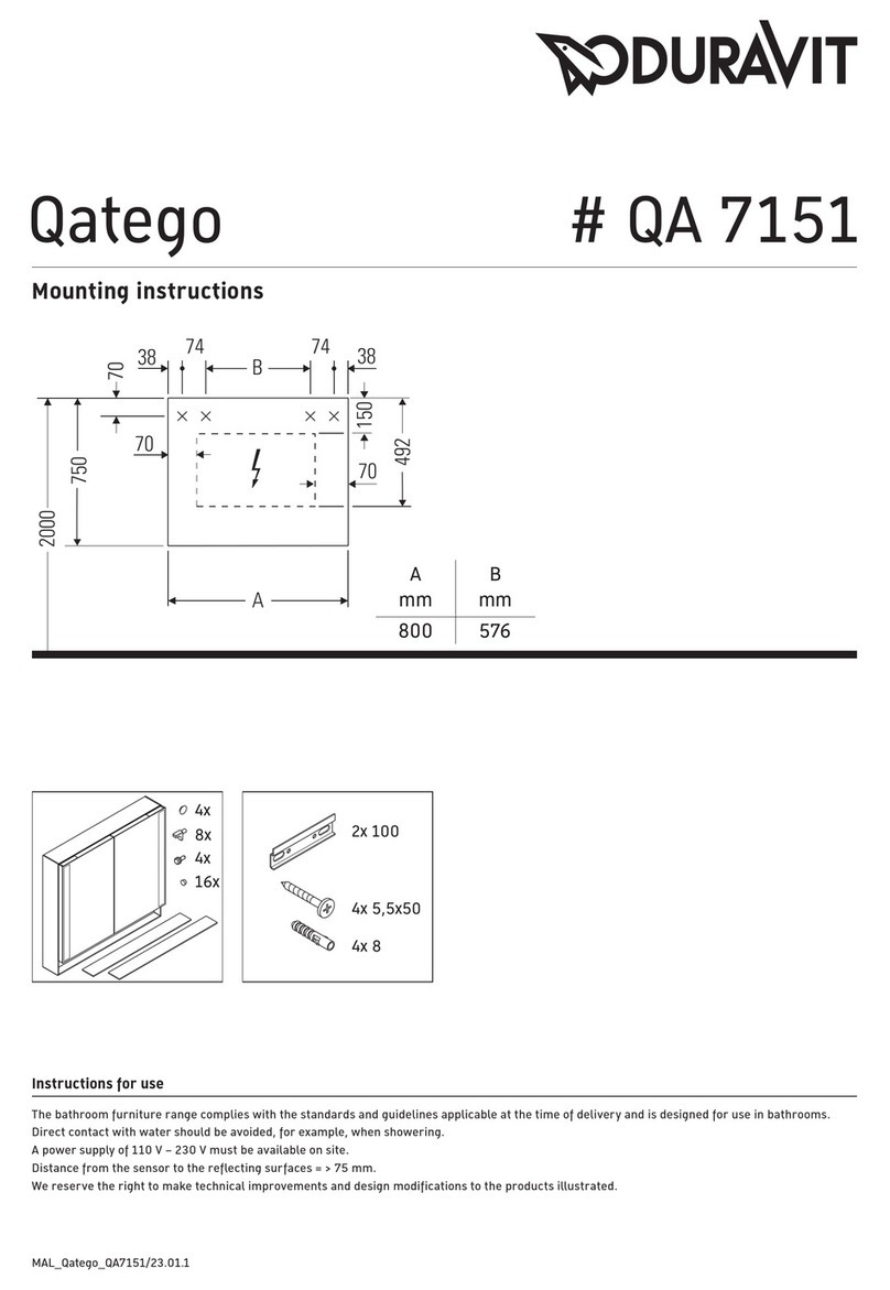 DURAVIT Qatego QA 7151 User manual