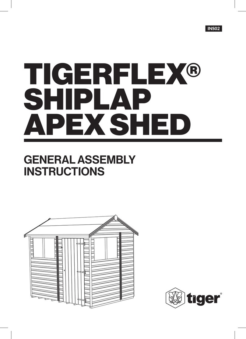 Tiger TIGERFLEX SHIPLAP APEX SHED User manual