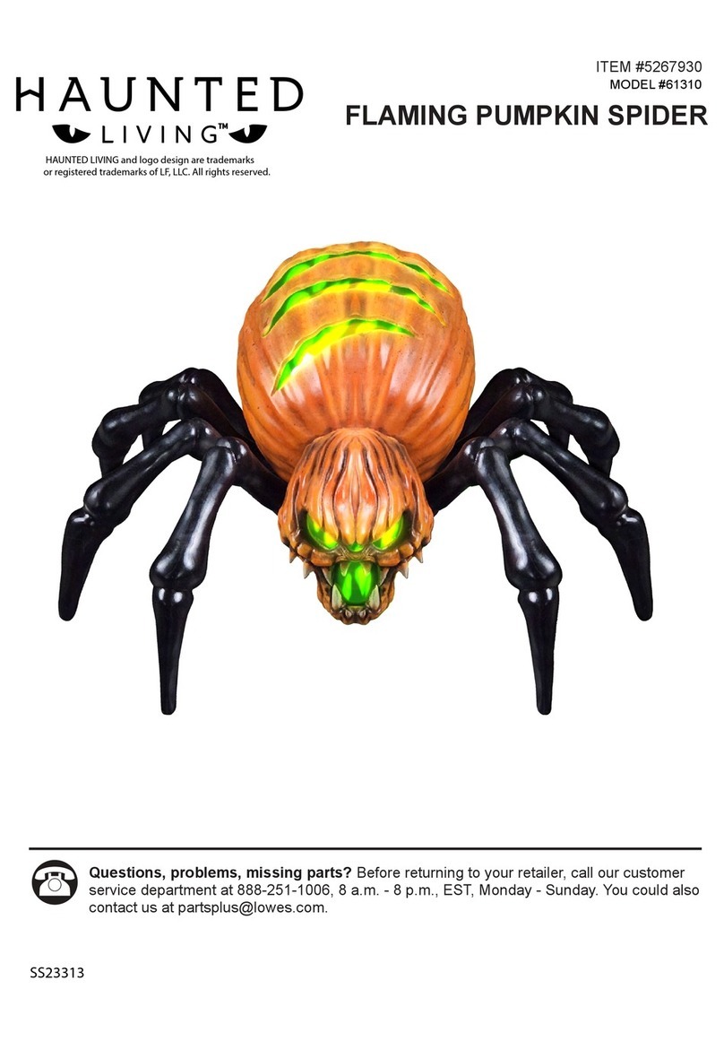 LF HAUNTED LIVING FLAMING PUMPKIN SPIDER 61310 User manual