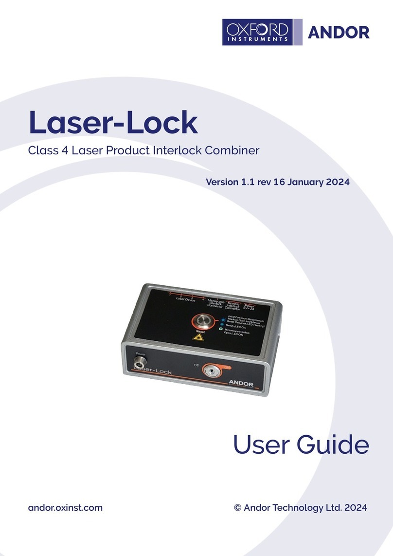 Andor Technology Oxford Instruments Laser-Lock user guide