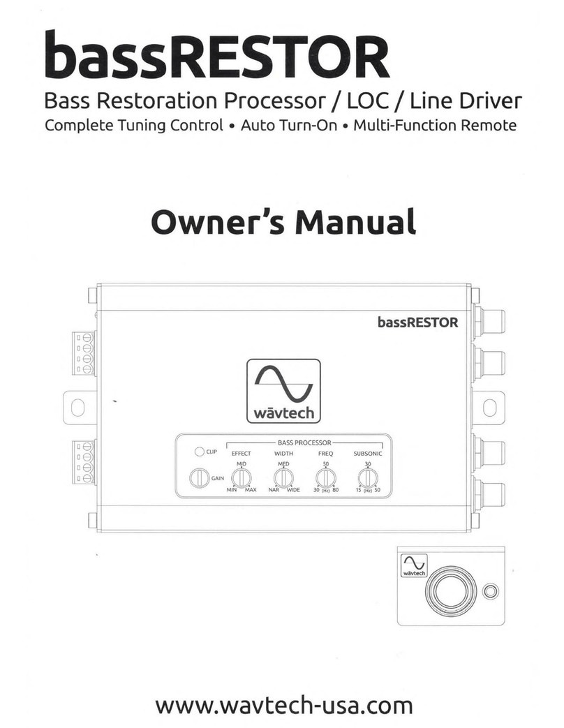 Wavtech bassRESTOR owner's manual