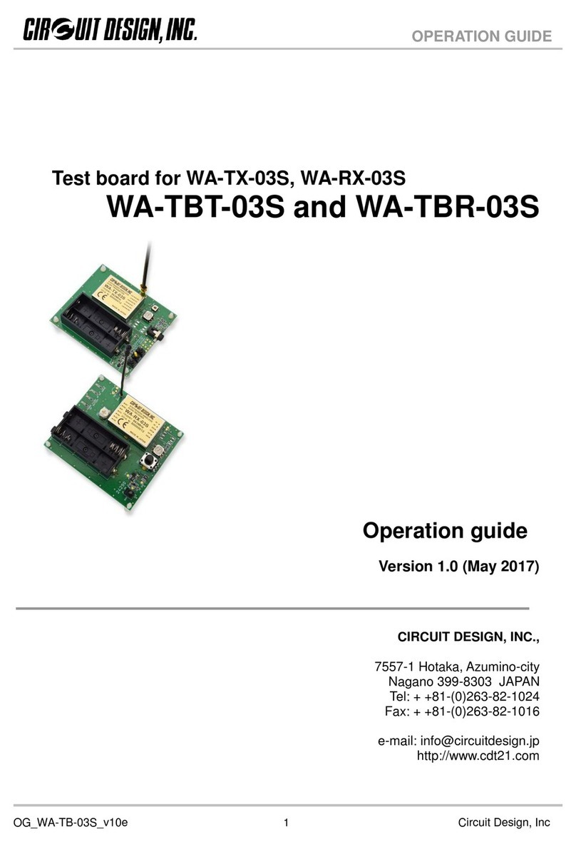 CIRCUIT DESIGN WA-TBT-03S User manual