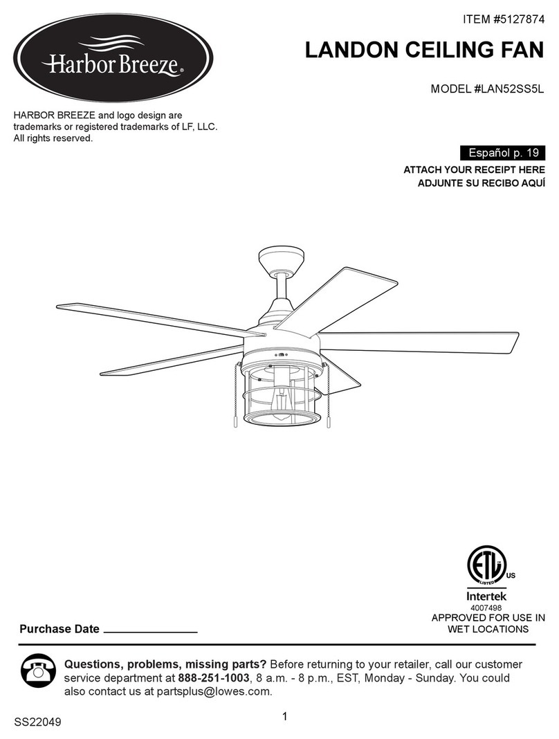 Harbor Breeze LANDON LAN52SS5L User manual Harbor Breeze LANDON LAN52SS5L User manual