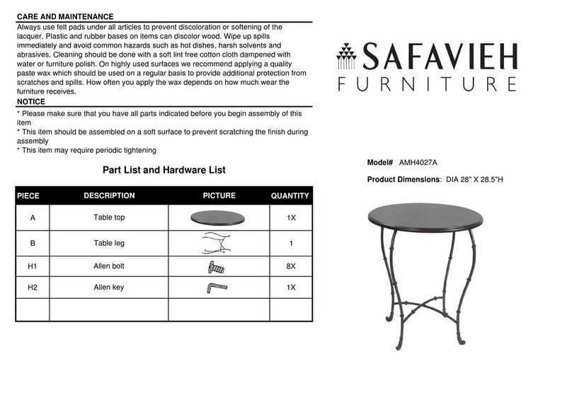 Safavieh Furniture AMH4027A User manual