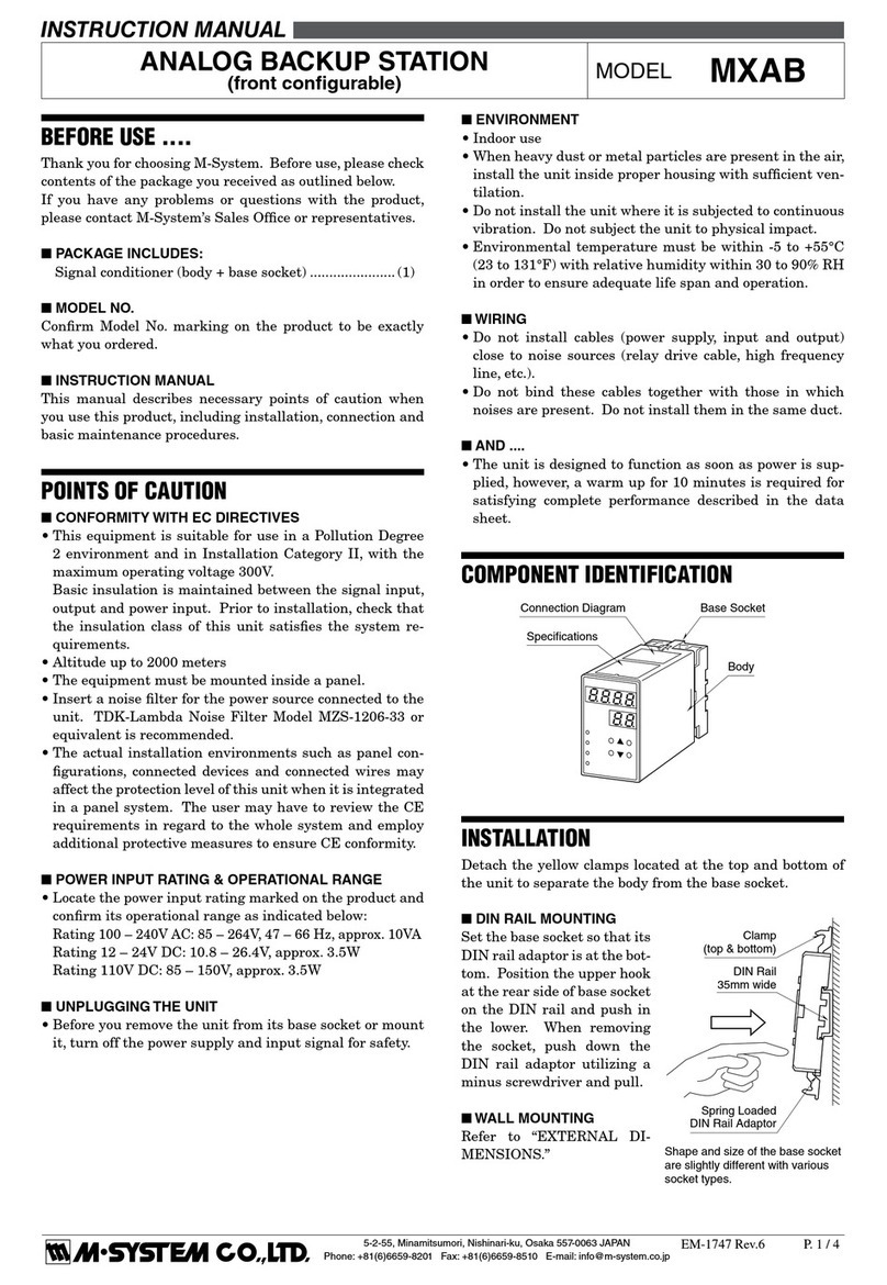 M-system MXAB User manual