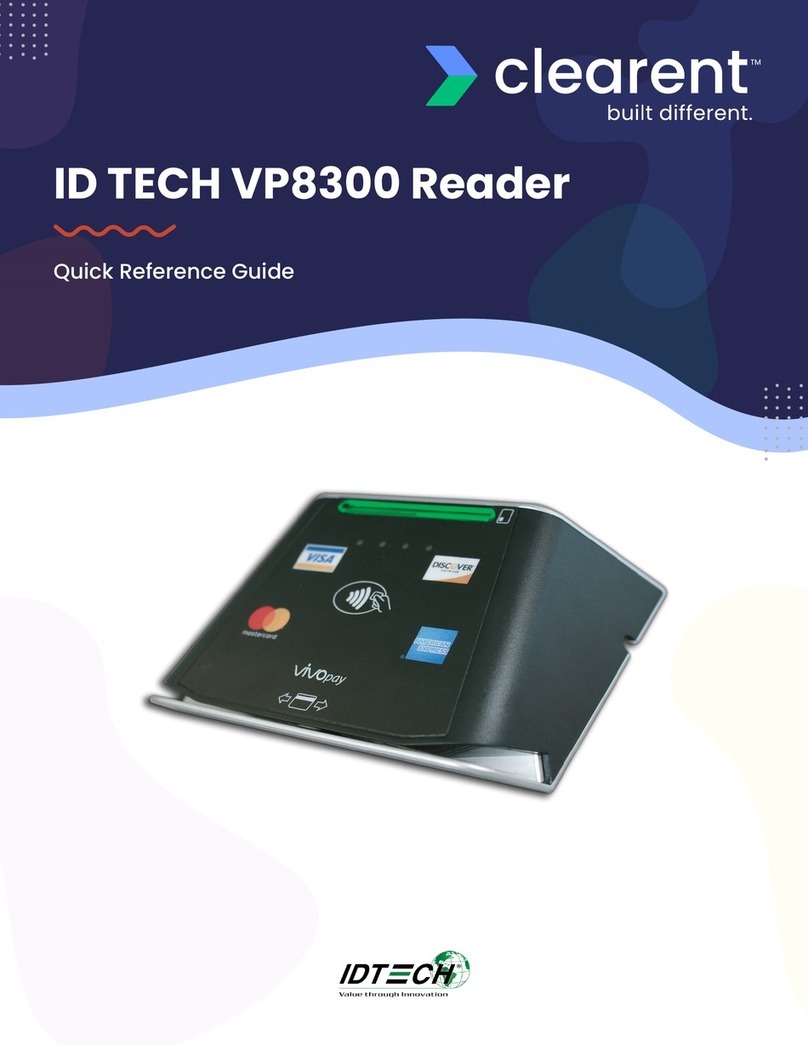 IDTECH clearent ID TECH VP8300 Quick reference guide