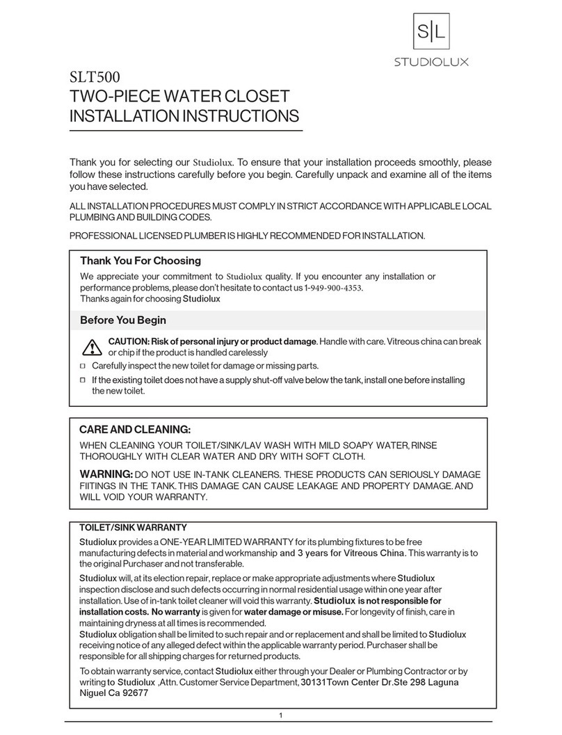 STUDIOLUX SLT500 installation instructions