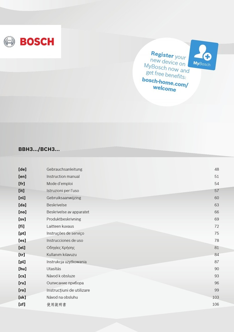 Bosch BBH3 Series User manual
