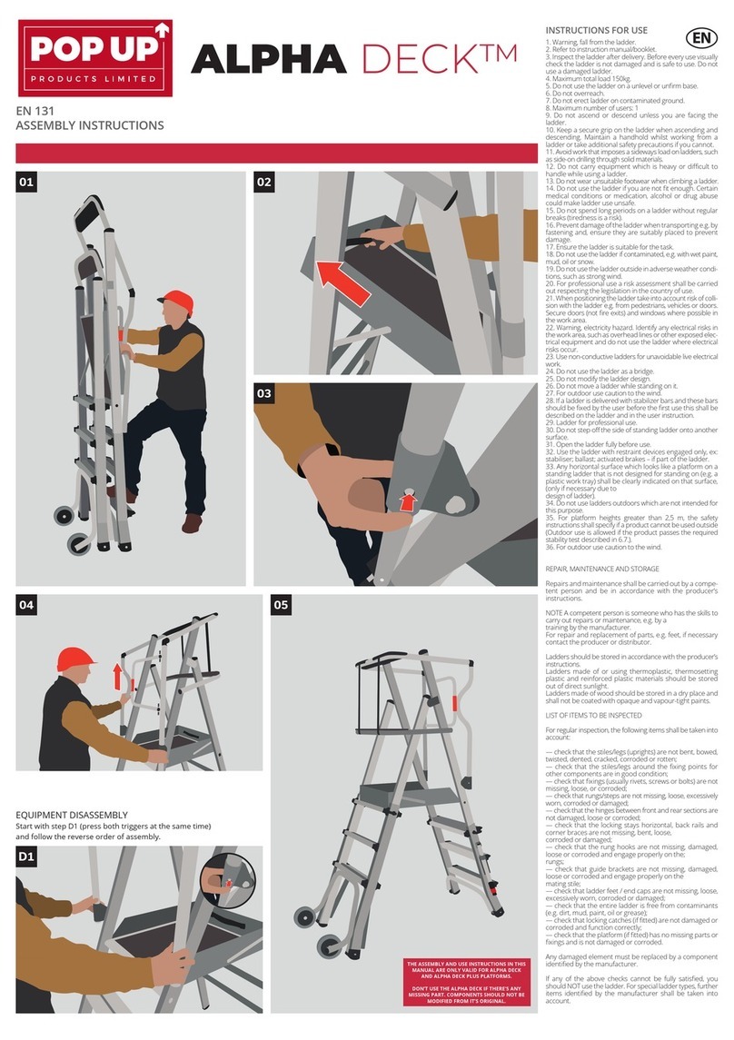 POP UP ALPHA DECK Assembly instructions