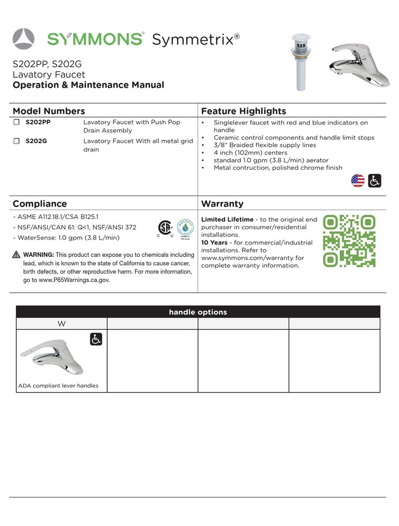 Symmons Symmetrix S202PP Manual