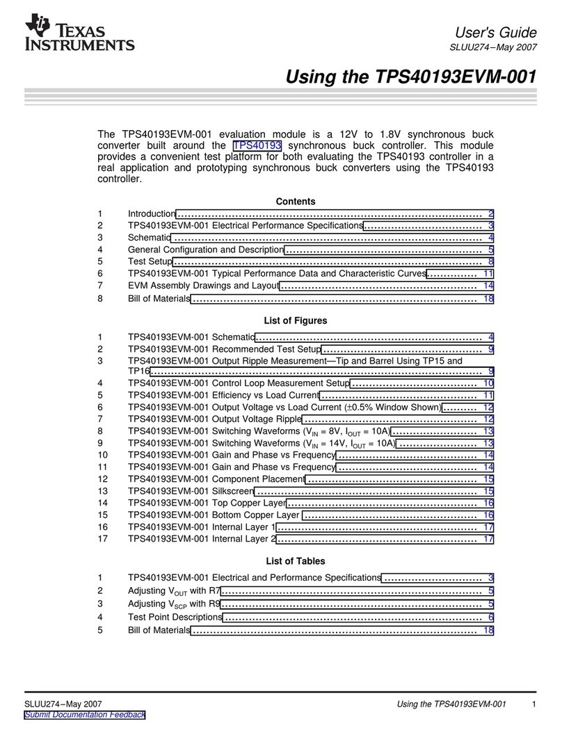Texas Instruments TPS40193EVM-001 User manual