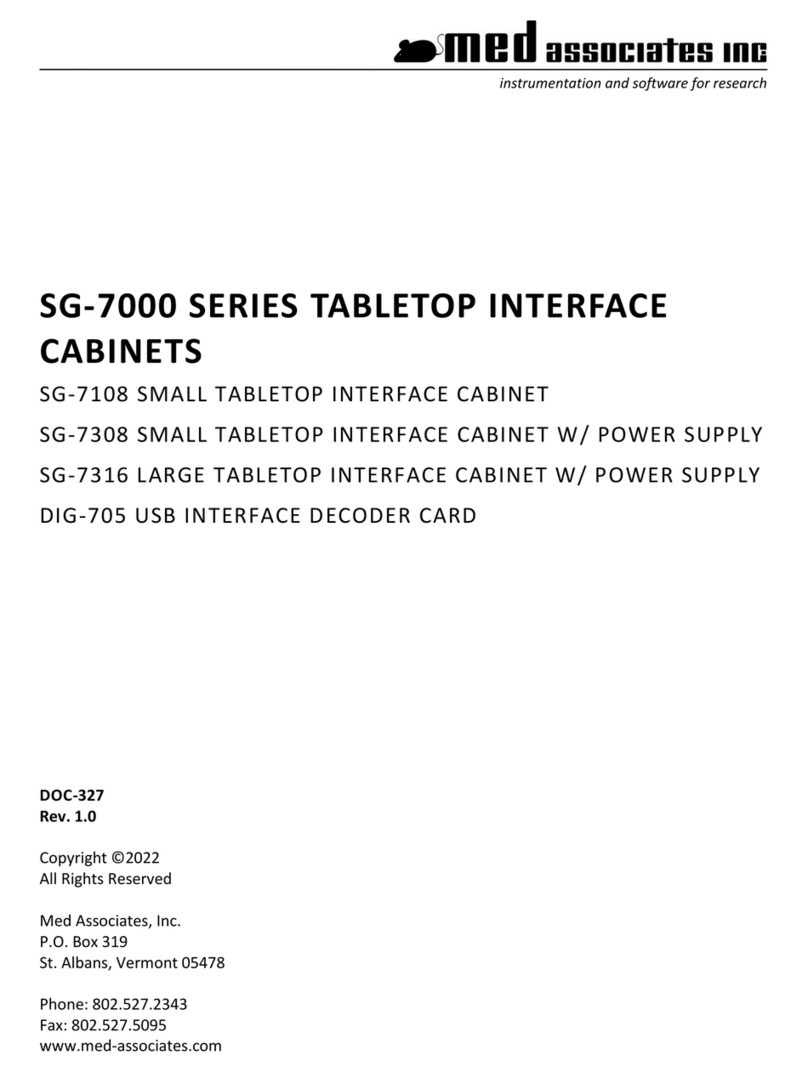 MED Associates SG-7000 Series manual