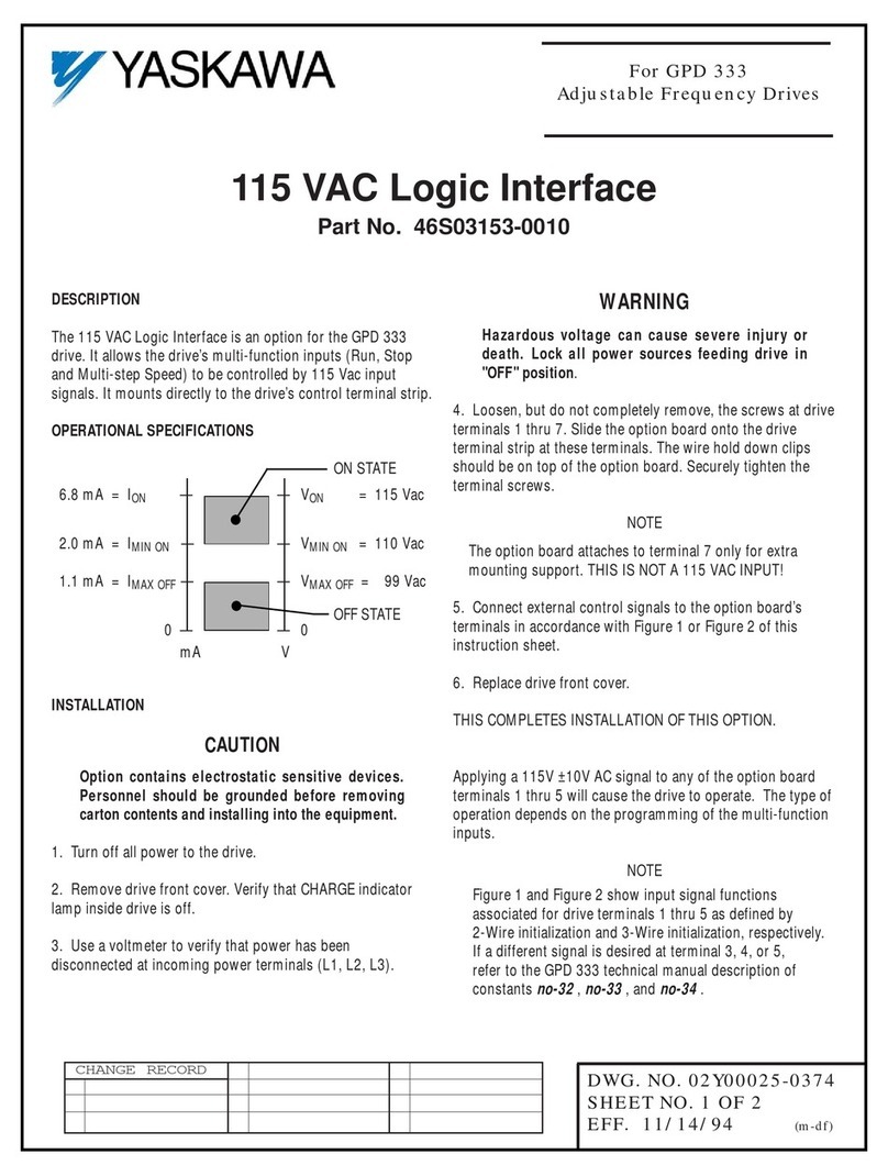 YASKAWA 46S03153-0010 User manual